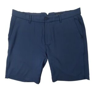 Dunning Golf Shorts Mens 36 Navy Performance Stretch Flat Front Casual